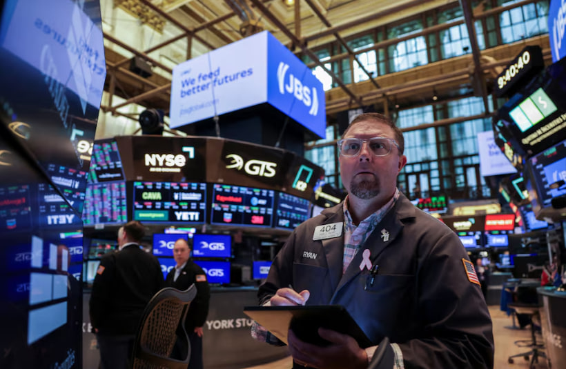 Stocks hit fresh record, dollar weakens to lowest in three years amid Fed worries
